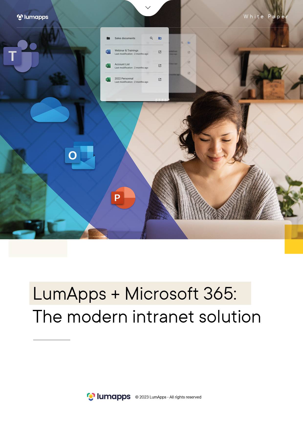 thumbnail image for cover of LumApps + Microsoft whitepaper