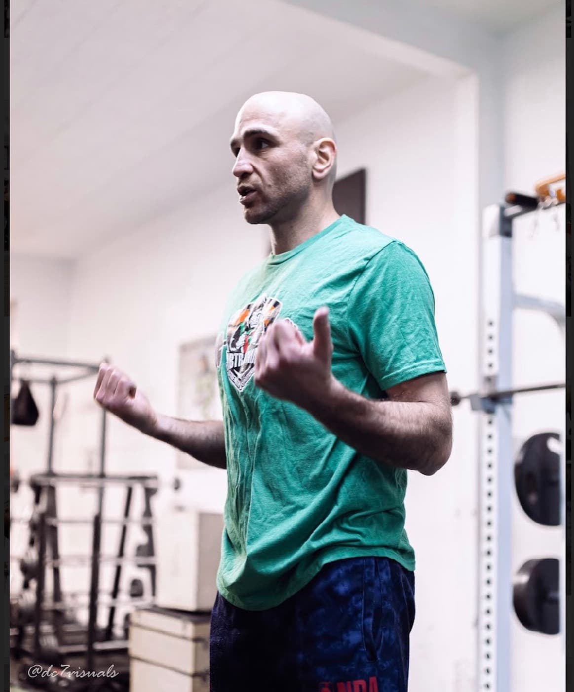 Coach Jamal Baqleh mid-session